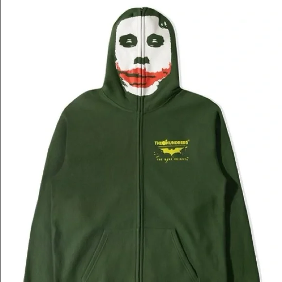 Dark Knight Joker Costume Joker Zip Up Hoodie Zip Up Hoodie THE
